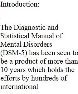 DSM Speech Abnormal Psychology